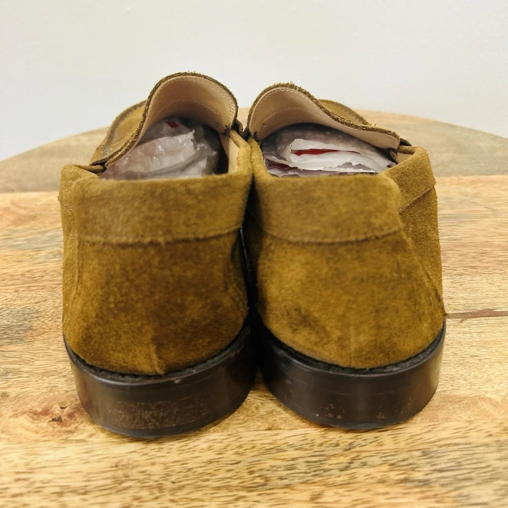 Sesa Footwear Brown Suede Leather Loafers Men's Size 45 US 12.5 EUC Made Italy
